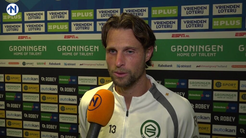 Hans Hateboer tijdens een eerder interview bij FC Groningen