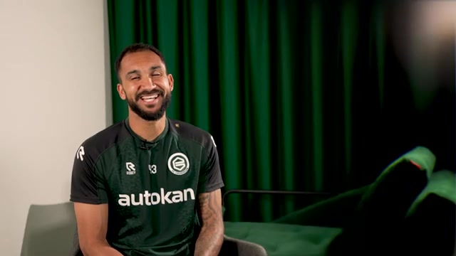 Marvin Peersman tijdens een eerder interview bij FC Groningen; archiefbeeld.