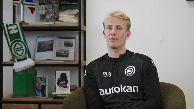 Thijmen Blokzijl tijdens een eerder interview bij FC Groningen.