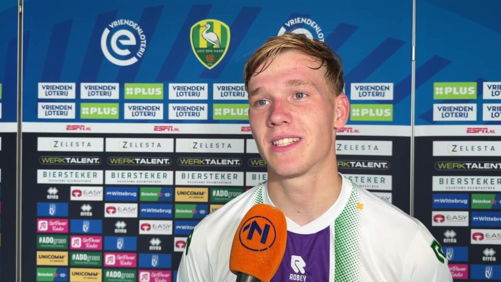 Nils Eggens tijdens een eerder interview na een wedstrijd.